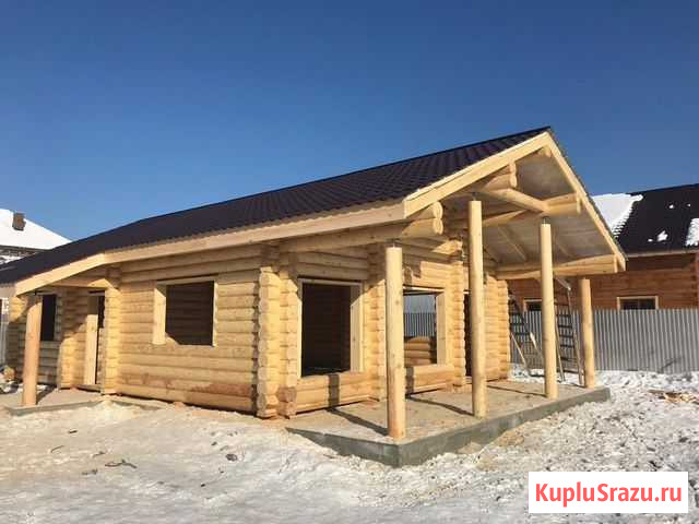 Строительство. Дом 104м2, сруб 8*12м. Как на фото Иркутск - изображение 1