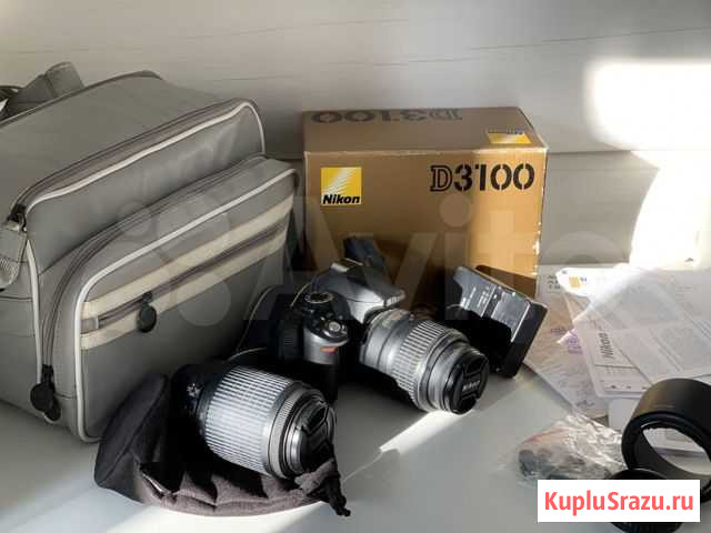 Фотоаппарат nikon d3100 2 объектива Иркутск - изображение 1