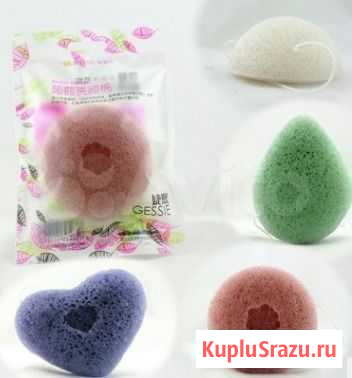 Губки Konjac для умывания, мягкого пилинга, масажа Анапа - изображение 1