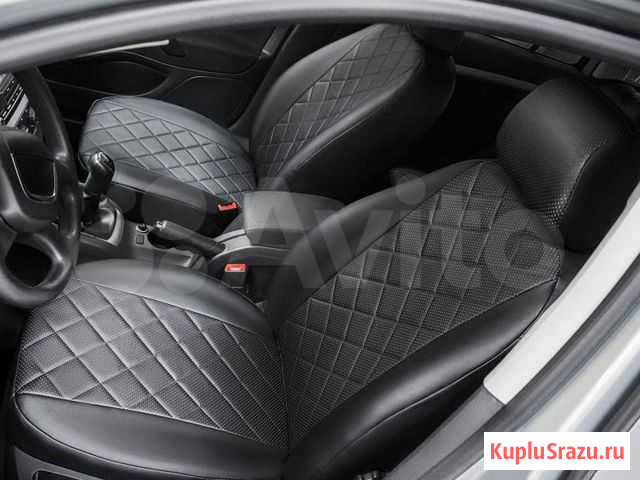 Чехлы Экокожа Ромб Hyundai Solaris I Sd 2010-2016; Челябинск - изображение 1