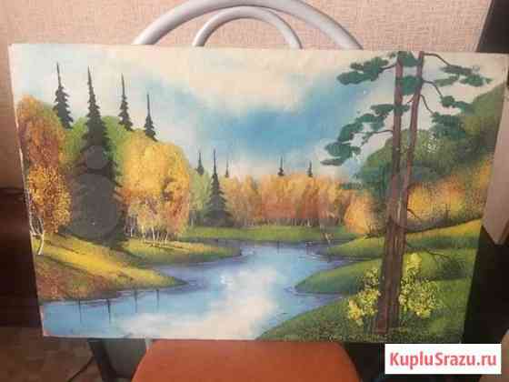 Картина. СССР. Пейзаж. Каменная крошка Рыбинск