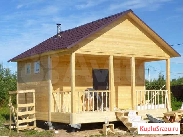 Каркасная баня 6х4 с террасой 6х2 Б-60 Ангарск - изображение 1