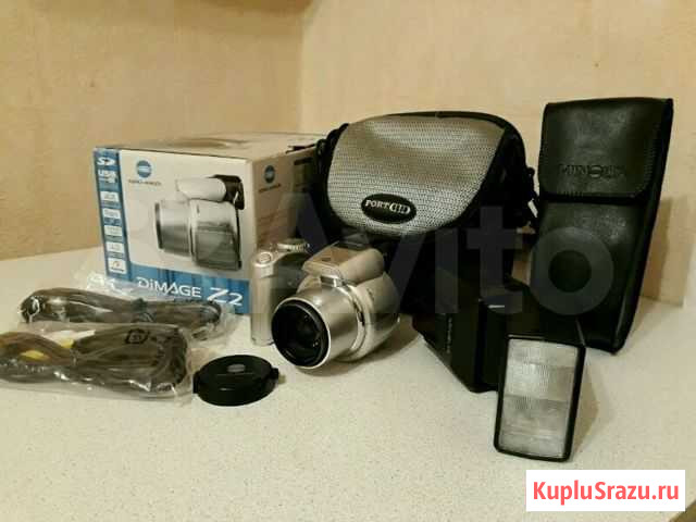 Фотоаппарат Konica Minolta + вспышка + сумка + SD Королев - изображение 1
