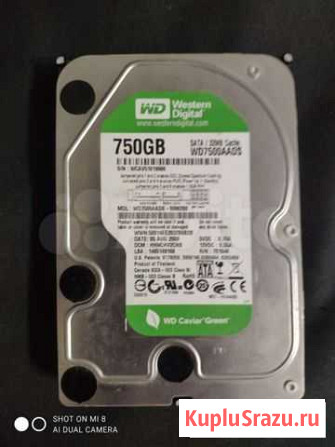 Hdd WD Green 750gb Верхняя Пышма - изображение 1