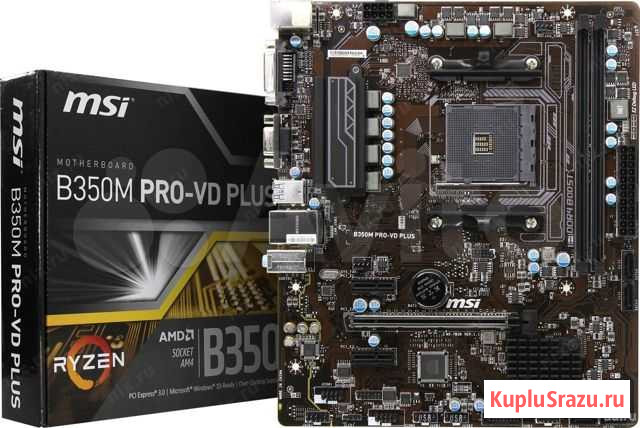 Надежная плата под AM4: MSI B350M PRO-VD plus Красноярск - изображение 1