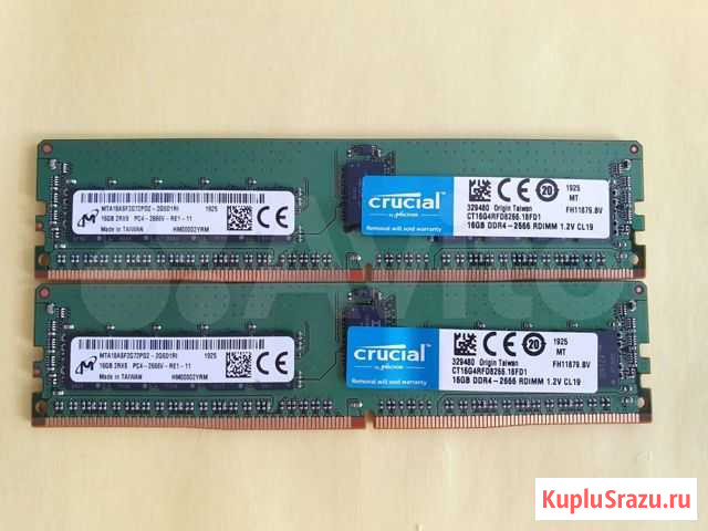 DDR4 ECC 16GB 2666Mhz серверная память (есть 18шт) Кирово-Чепецк - изображение 1