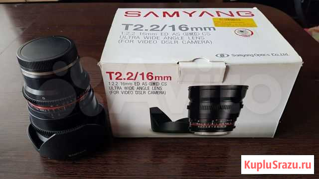 Объектив samyang T2.2 16mm (sony E) Новокузнецк - изображение 1