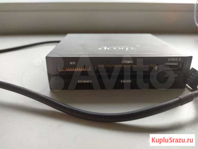 Картридер внутренний acorp crip200-B,черный Курск - изображение 1