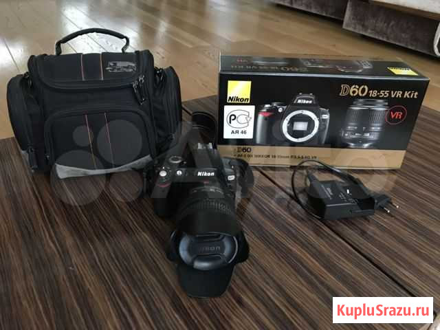 Nikon D60 + Объектив 24-120mm+ Сумка Новосибирск - изображение 1