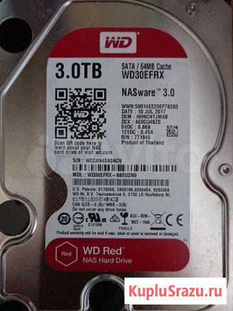 Жесткий диск WD Red WD30efrx 3тб NAS (есть 2 шт) Санкт-Петербург - изображение 1