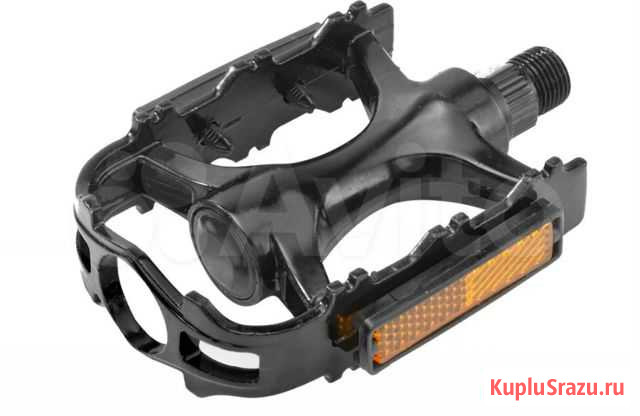 Педали BLF-B6 алюминиевые чёрные 9/16 со светоотр Пенза - изображение 1