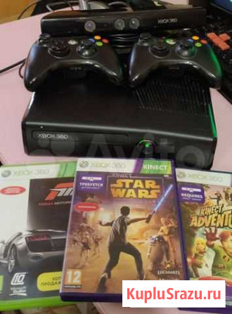Xbox 360, два джоя, кинект, игры для кинекта Томск - изображение 1