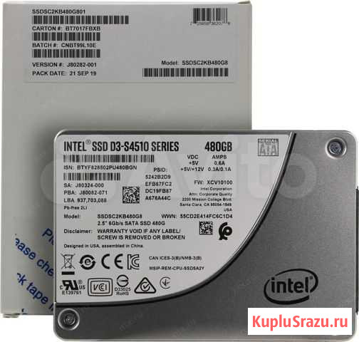 480 гб Серверный SSD Intel D3S4510 Омск - изображение 1