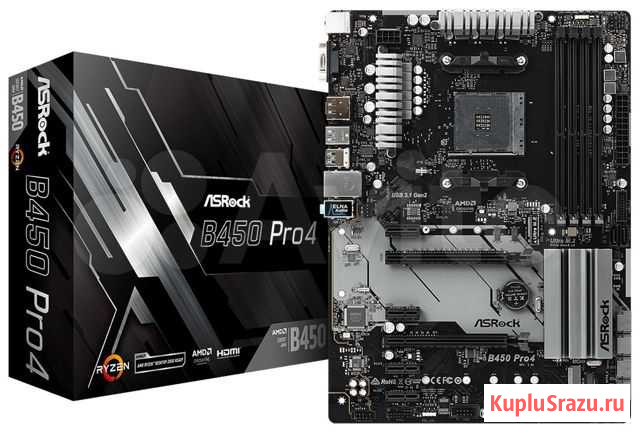 Крутая плата под AM4: ASRock B450 Pro4 Красноярск - изображение 1