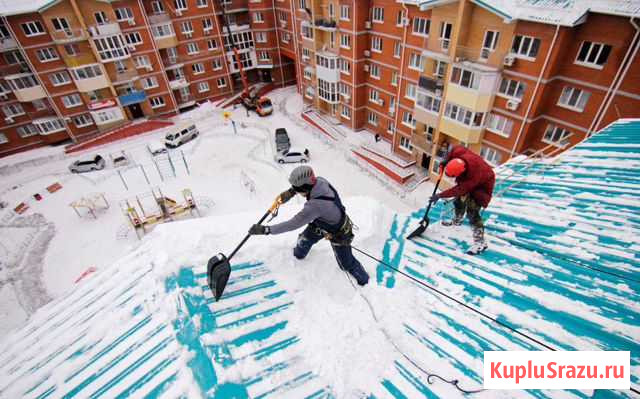 Уборка снега с крыш. Очистка кровли. Снег. Наледь Барнаул - изображение 1