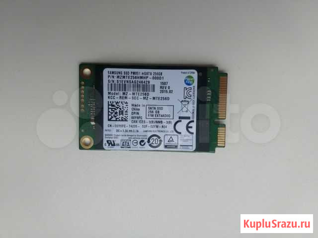 Диск SSD mSata Samsung PM851 256 Gb Санкт-Петербург - изображение 1