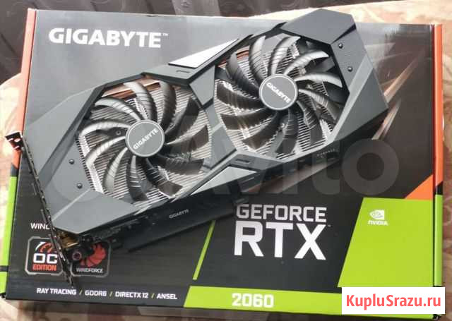 Видеокарта Gigabyte RTX 2060 windforce OC 6G Барабинск - изображение 1