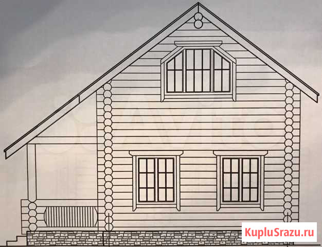 Дом из бревна 95 м2 с беседкой Иваново - изображение 1