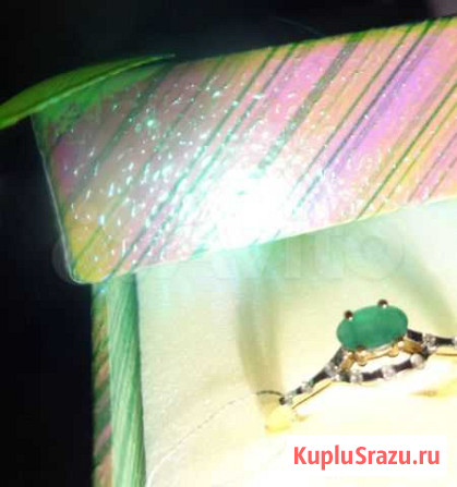 Золотое новое кольцо с пломбой и биркой Саки - изображение 1