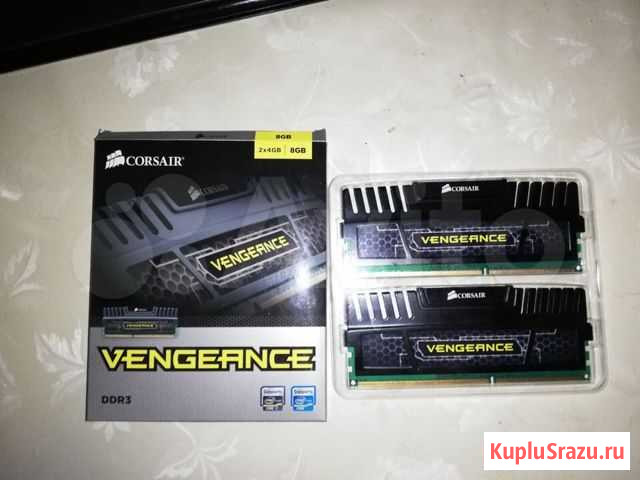 Corsair vengeance DDR3 2x4Gb с гарантией 1600MHz Волгоград - изображение 1