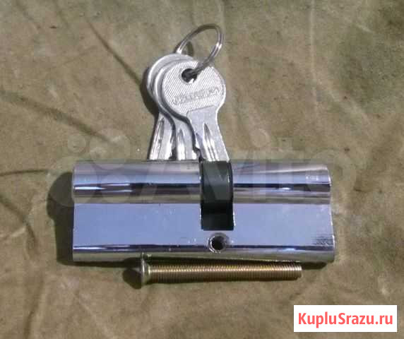 Личинка замка palladium, 80 мм., хром. Б.у Калуга - изображение 1