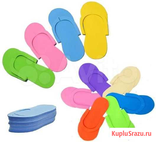 Тапочки одноразовые, 12 пар Рязань - изображение 1