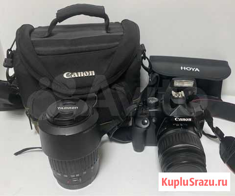 Canon 1000d Kit+ 55-200 +Сумка+фильтры+зу Новосибирск - изображение 1