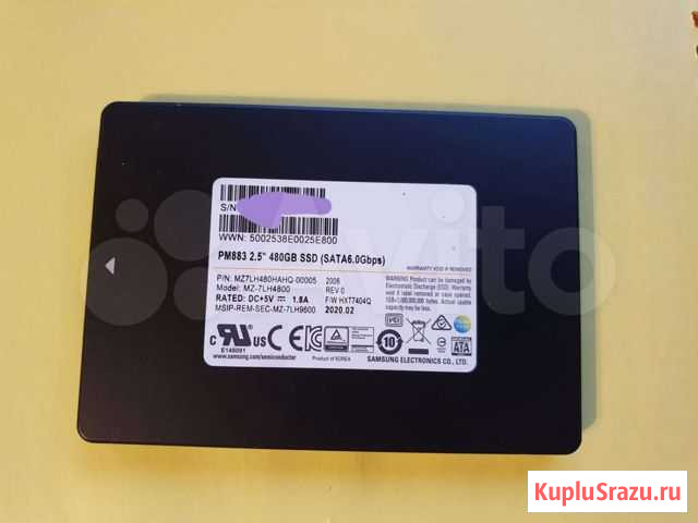 Samsung SSD pm883 480 gb (новые) Кирово-Чепецк - изображение 1