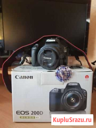 Зеркальный фотоаппарат canon200D kit Омск - изображение 1
