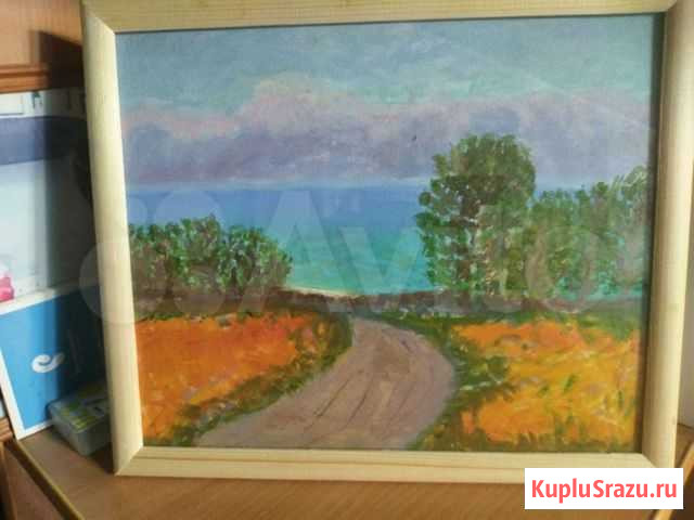 Картина маслом на холсте морской пейзаж Ярославль - изображение 1