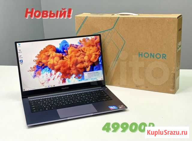Новый Honor c 14 IPS/ Ryzen 5/8g/SSD256g Махачкала - изображение 1