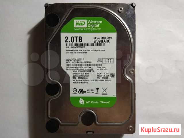 Жесткий диск Western Digital Caviar Green 2 TB Шумерля - изображение 1