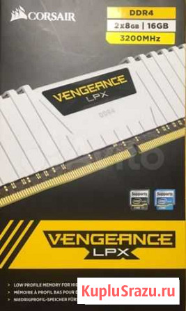Оперативная память DDR4 Corsair Vengeance 2*8Gb Рязань - изображение 1