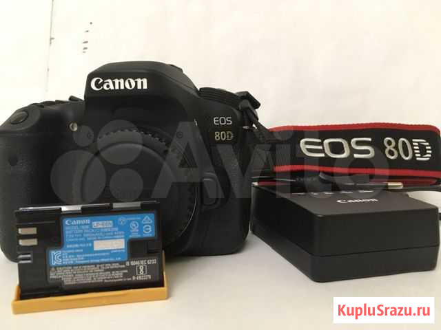 Canon EOS80D Body + 1 родной аккумулятор + з/у Москва - изображение 1