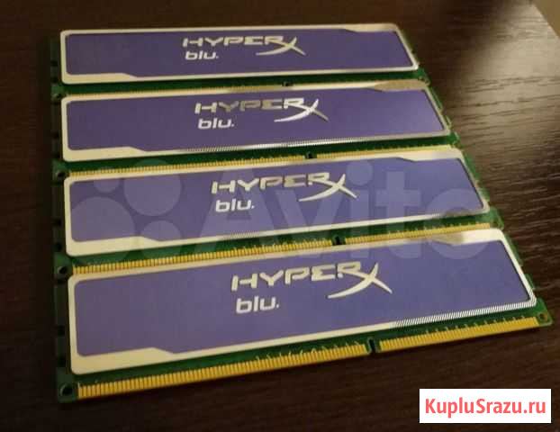 Память Kingston DDR3-1600 HyperX Blu комплект 16Гб Красноярск - изображение 1