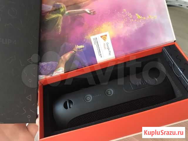 Портативная колонка JBL Flip 4 (черная) оригинал Уссурийск - изображение 1