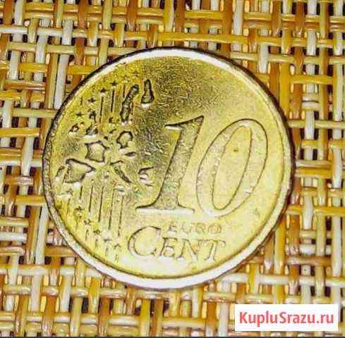 Монета 10 евро центов 2003г Брянск