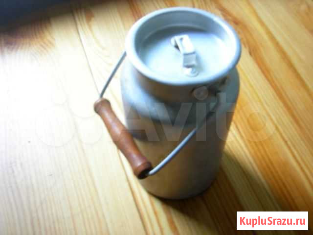 Бидон СССР маленький детский 2 литра металл алюмин Щёлково - изображение 1