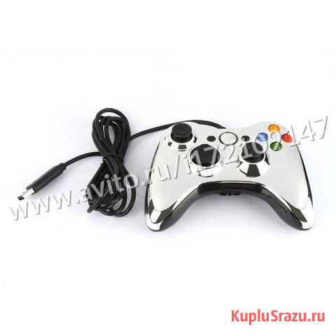 Джойстик XbOX 360 проводной серебро Санкт-Петербург - изображение 1