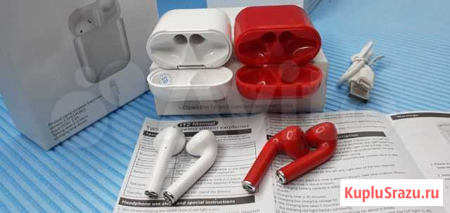 Беспроводные наушники Airpods I12 Сенсорные Самара - изображение 1