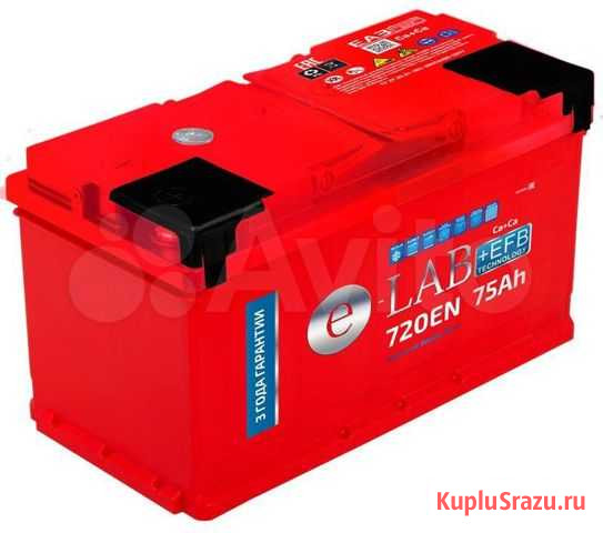 Аккумулятор Elab+EFB 75Ah 720A Волжский - изображение 1