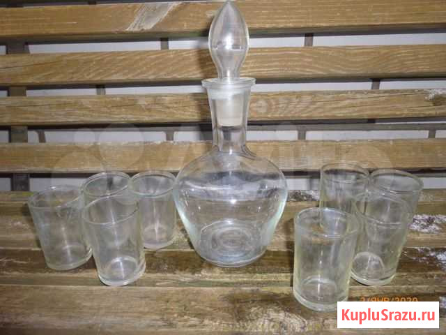 Водочный Графинчик и 8 гладких стопок Клинцы - изображение 1