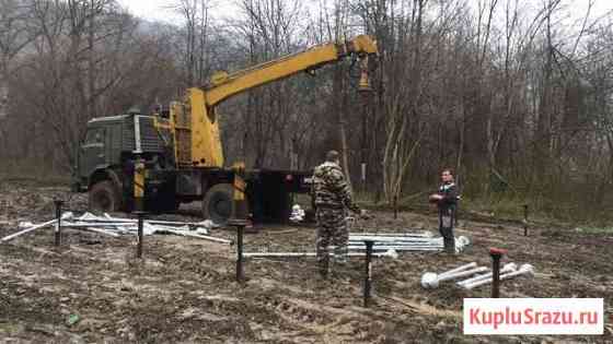 Услуги ямобура, монтаж и демонтаж опор лэп Энем