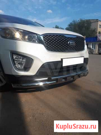 Защита бампера 60/42 с декором KIA Sorento prime Ахтубинск - изображение 1