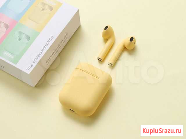 Блютуз наушники inPods 12 V5.0 yellow Курган - изображение 1