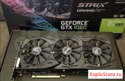 Видеокарта gtx 1060 6 gb Asus strix Москва - изображение 1
