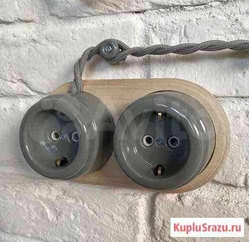 Розетки и выключатели ретро Серый фарфор Севастополь