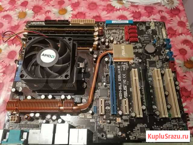 Asus m2n-sli deluxe socket am2 с процом и 2гб опер Тольятти - изображение 1