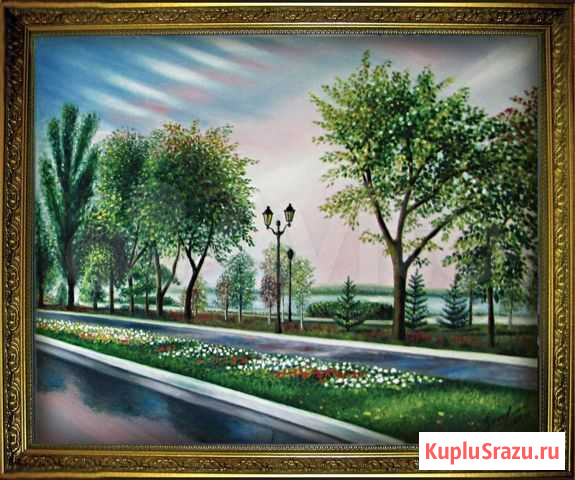 Новая набережная. Самара. 2011 г. Холст масло Самара - изображение 1