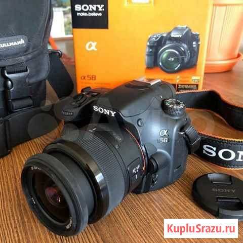 Зеркальный фотоаппарат Sony A58 в отличном состоян Барнаул - изображение 1